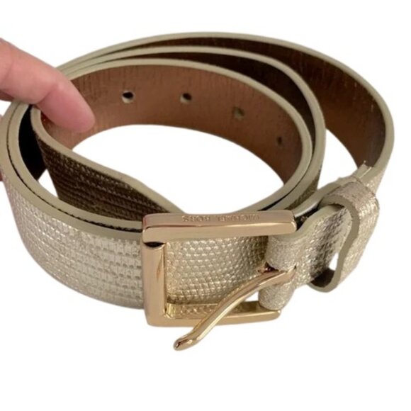 Michael Kors gold leather belt size M - Picture 1 of 15
